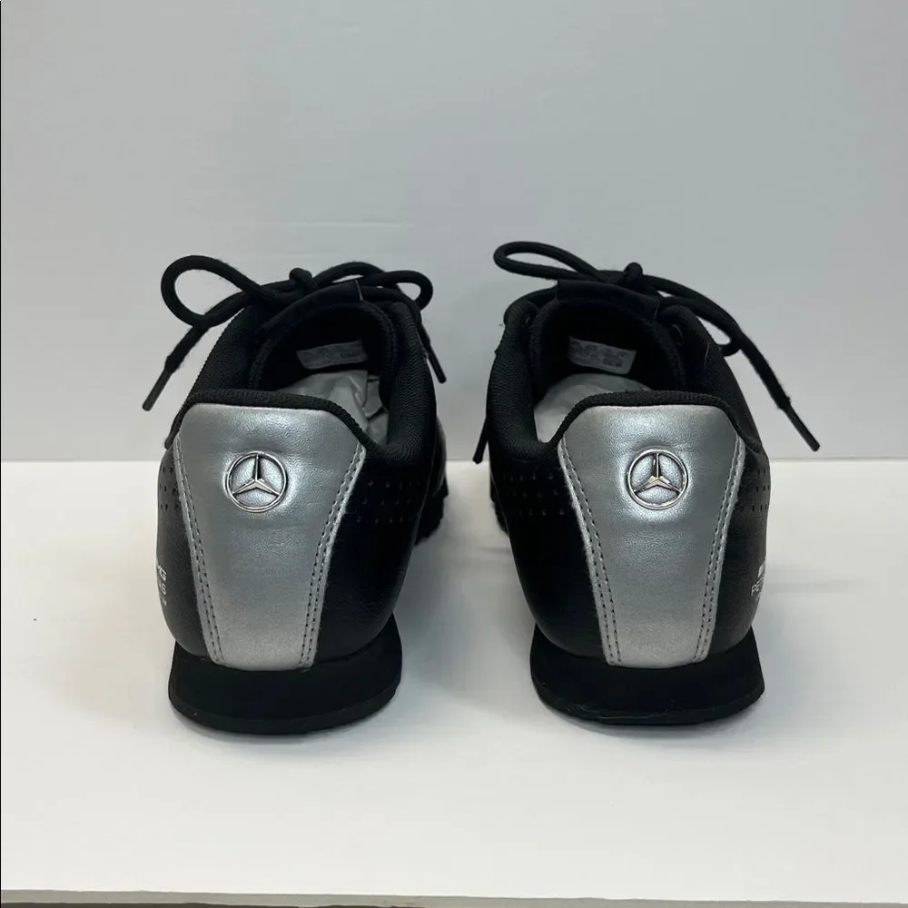 Puma MAPF1 Roma Via Perf Mercedes F1 sneaker in black with a silver accent 6.5